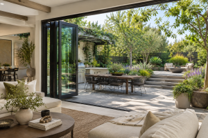 Modern indoor outdoor living renovation.